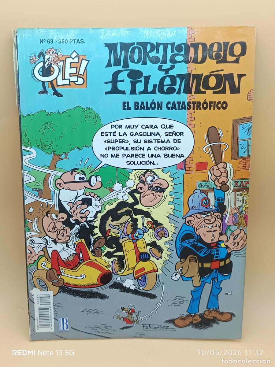 Comics : MORTADELO Y FILEMON,OLE- EDICIONES B- N.63