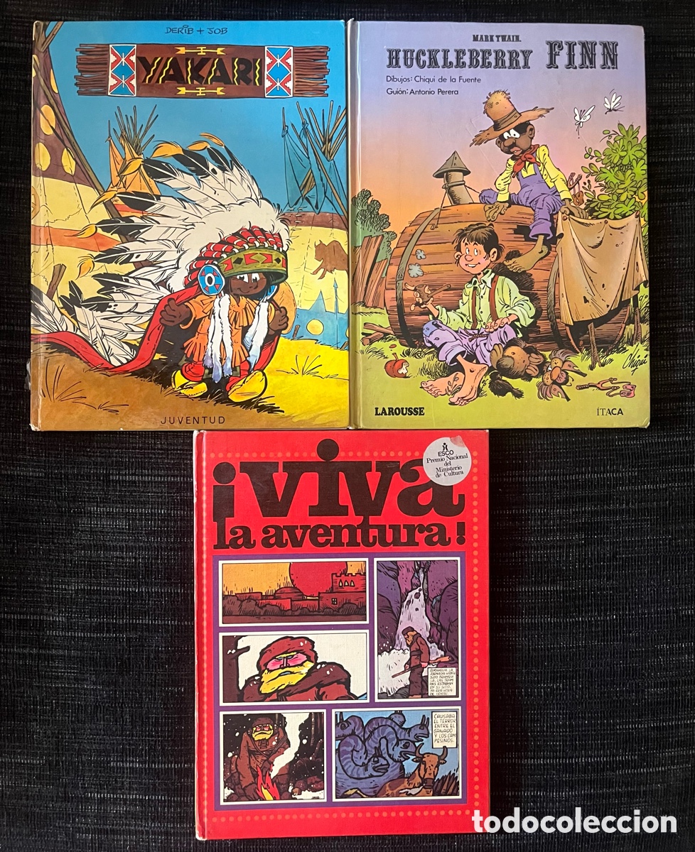 C&oacute;mics: LOTE 3 LIBROS INFANTILES COMICS YAKARI VIVA LA AVENTURA HUCKLEBERRY FINN ITACA