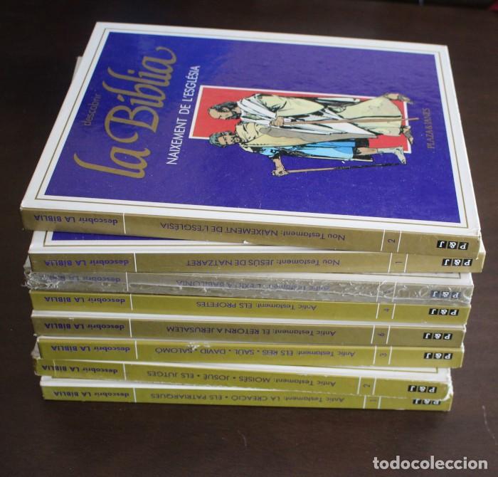 Comics: LOTE 8 COMICS DESCUBRIR LA BIBLIA PLAZA & JANES, TAPA DURA EN CATALA ANTIC TESTAMENT, NOU TESTAMENT