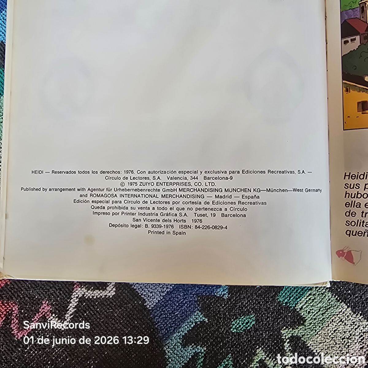 C&oacute;mics: HEIDI, HISTORIA COMPLETA (EDICIONES RECREATIVAS, C&Iacute;RCULO DE LECTORES) - Foto 2