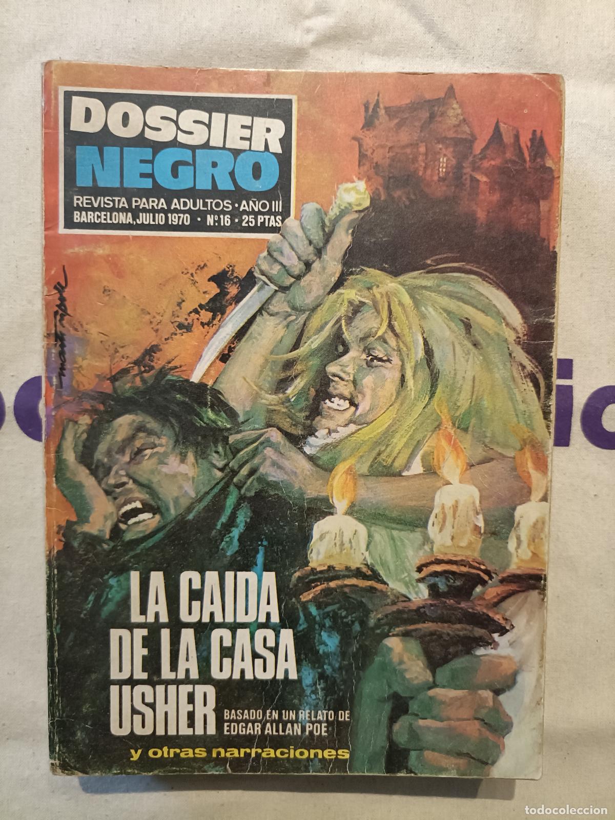 C&oacute;mics: Dossier Negro - La Ca&iacute;da de la casa Usher y Otras Narraciones, A&ntilde;o II n&ordm; 16 - Ibero Muncial Ed.