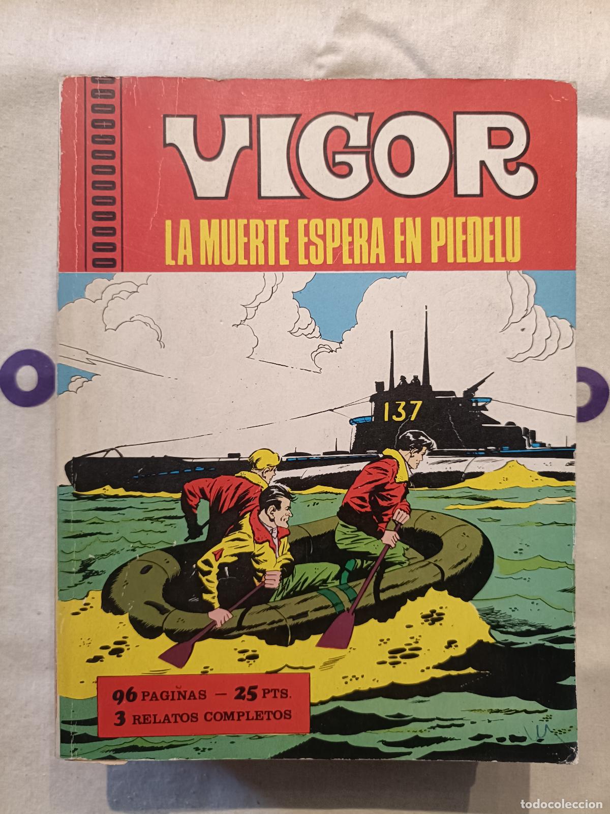 C&oacute;mics: Vigor - La muerte espera en Piedelu, n&ordm; 1 - Ed. Euredit 1970