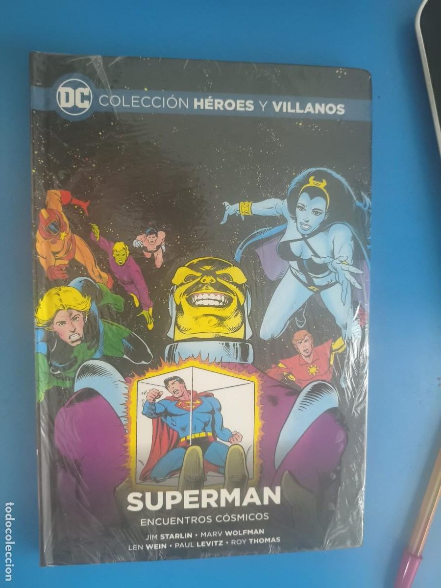 C&oacute;mics: Colecci&oacute;n H&eacute;roes y Villanos 80 Superman Encuentros C&oacute;smicos ECC Salvat Jim Starlin Marv Wolfman Len