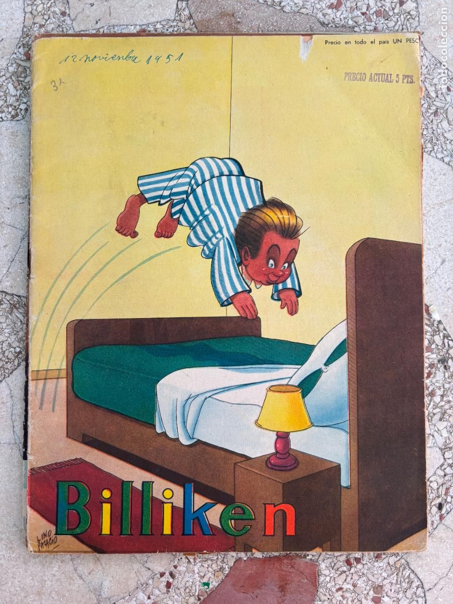 C&oacute;mics: BILLIKEN N&ordm; 1665. NOVIEMBRE A&Ntilde;O 1951. MEDIAS PARIS. LINO PALACIO EN PORTADA.