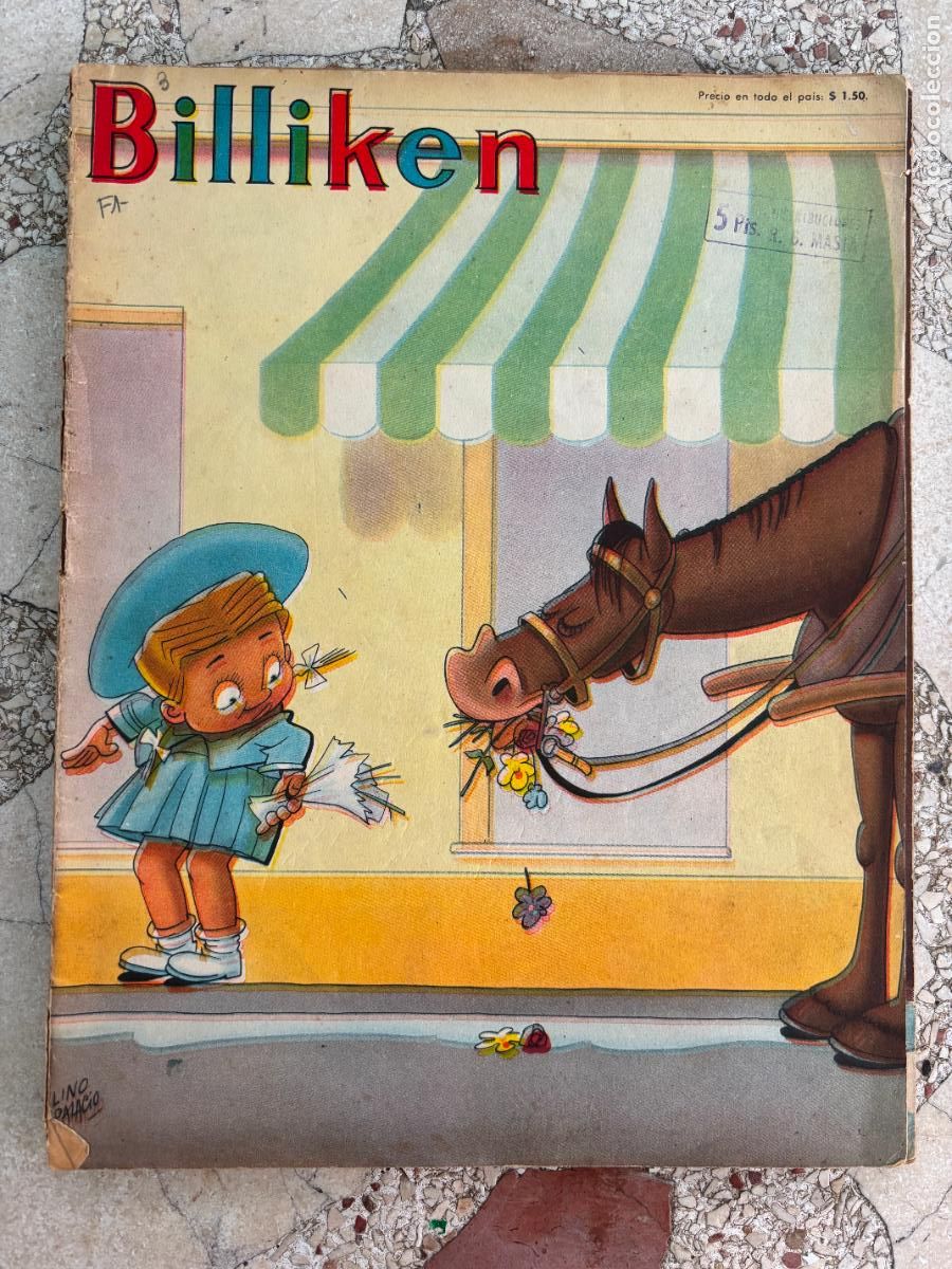 C&oacute;mics: BILLIKEN N&ordm; 1820 A&Ntilde;O 1954. PORTADA DE LINO PALACIO. BARBITAS CARTER. FAMILIA CONEJIN.