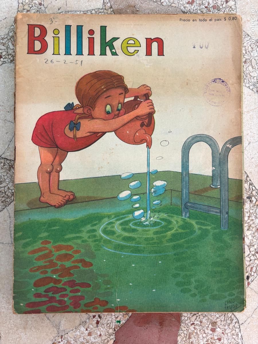 C&oacute;mics: BILLIKEN N&ordm; 1628 A&Ntilde;O 1951. PORTADA DE LINO PALACIO. TRINARANJUS.