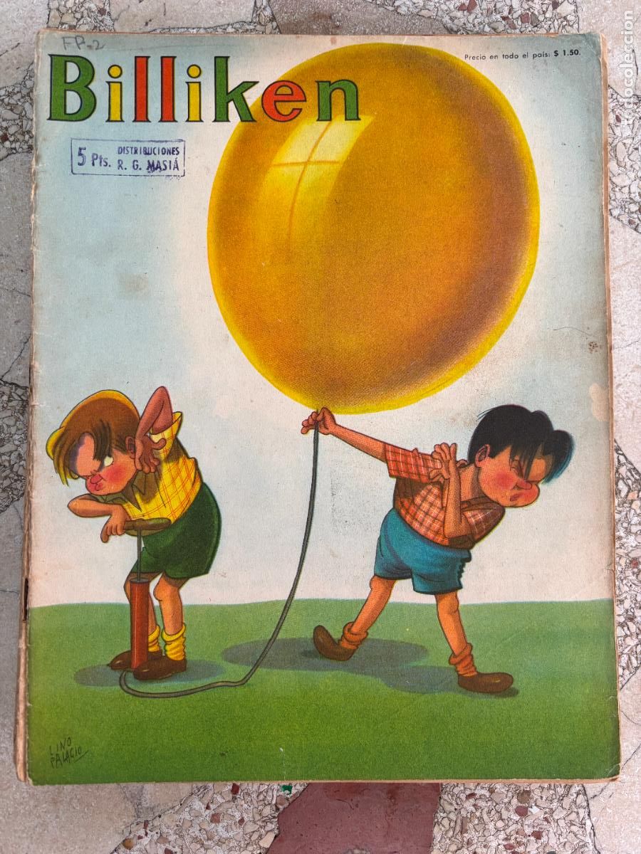 C&oacute;mics: BILLIKEN N&ordm; 1833 A&Ntilde;O 1955. DOS CARZAS FIELES. PELOPINCHO Y CACHIRULA. PORTADA DE LINO PALACIO