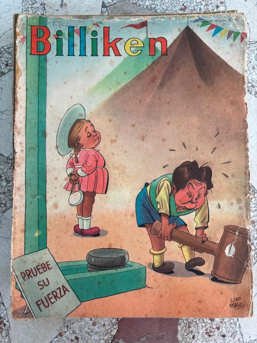 C&oacute;mics: BILLIKEN N&ordm; 1815 A&Ntilde;O 1954. PORTADA DE LINO PALACIO. BARBITAS CARTER. EL PEJERREY.