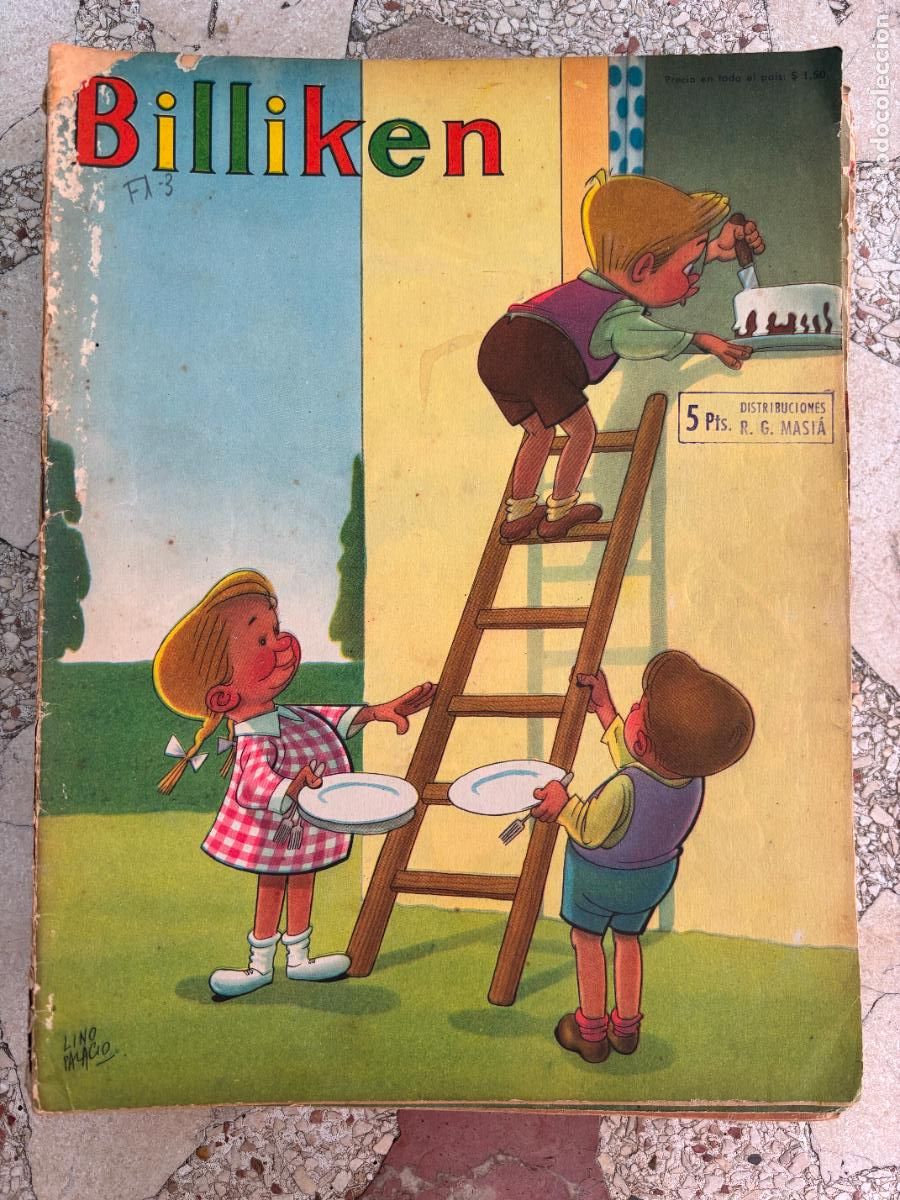 C&oacute;mics: BILLIKEN N&ordm; 1811 A&Ntilde;O 1954. PORTADA DE LINO PALACIO. LA FAMILIA CONEJIN. LA CAMPAGNOLA.