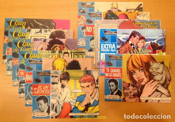C&oacute;mics: LOTE COMICS CLARO DE LUNA x11 N&ordm;102-220-249-251-259-270-274-292-296-320-EXTRA NAVIDAD 1964