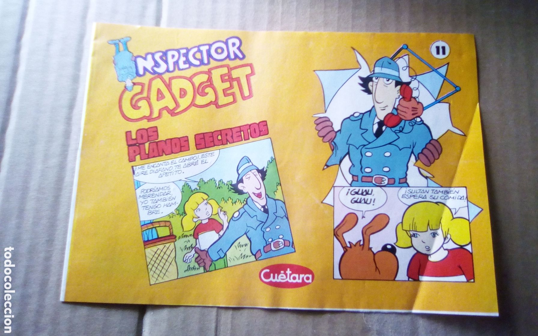 C&oacute;mics: C&oacute;mic inspector gadget, n&deg; 11. Los planos secretos. Obsequio galletas Cu&eacute;tara. A&ntilde;o 1987.