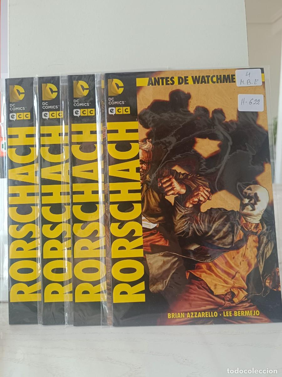 C&oacute;mics: ANTES DE WATCHMEN - RORSCHACH COMPLETA DEL 1 AL 4 - LA PEGATINA ESTA SOBRE EL PLASTICO