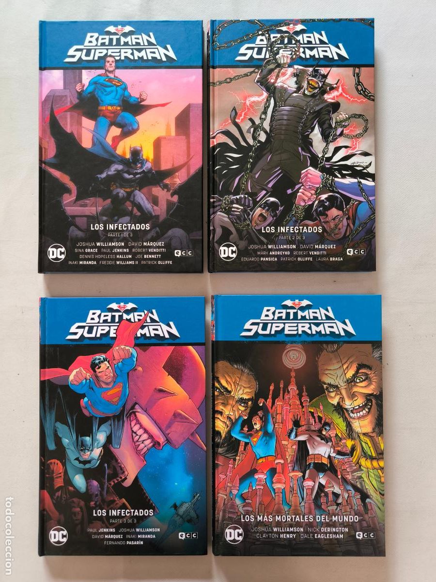 C&oacute;mics: BATMAN / SUPERMAN LOS INFECTADOS COMPLETA + LOS MAS MORTALES DEL MUNDO - ECC - TAPA DURA (318*w)