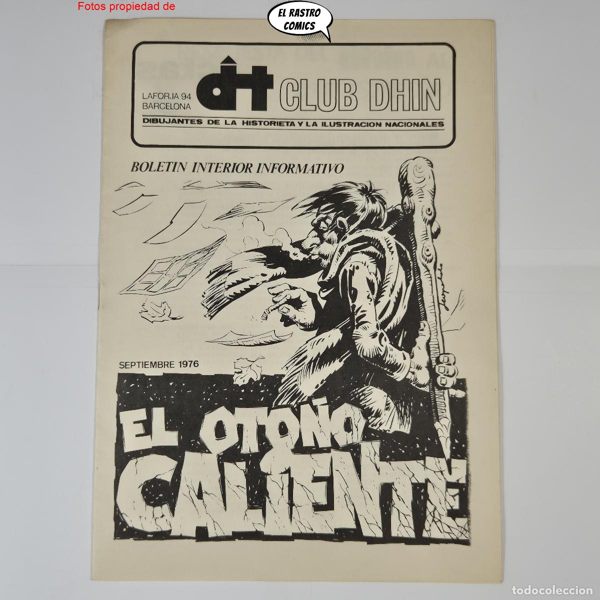 C&oacute;mics: Club Dhin septiembre 1976, Bolet&iacute;n interior informativo, fanzine, estudio, criticas, rese&ntilde;as, 6A