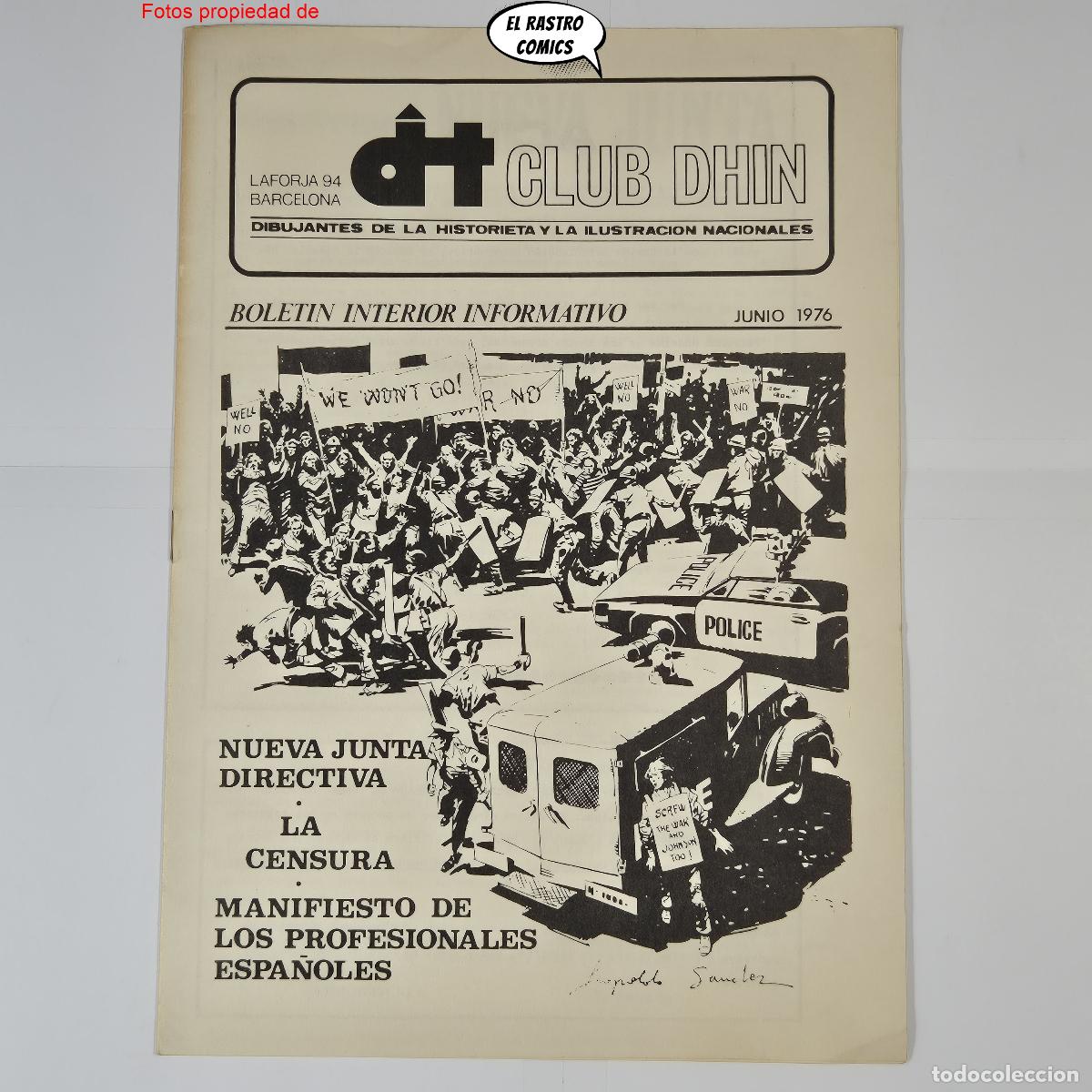 C&oacute;mics: Club Dhin junio 1976, Bolet&iacute;n interior informativo, fanzine, estudio, criticas, rese&ntilde;as, 6A