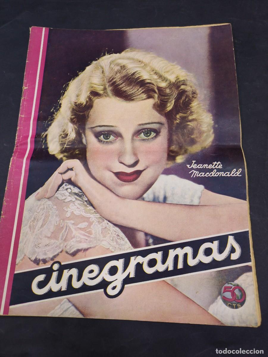 C&oacute;mics: CINEGRAMAS N&ordm; 6. 21 OCTUBRE 1934. REVISTA CINE. JEANETTE MACDONALD.