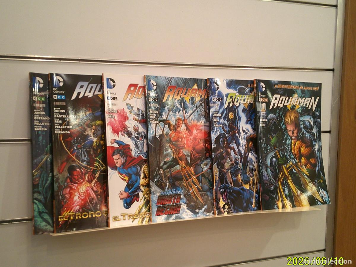 C&oacute;mics: LOTE 6 TOMOS DE AQUAMAN N&ordm; 1-2-3-4-5 Y 6 NUEVO UNIVERSO DC - ECC OFERTA (ANTES 59,25&euro;)