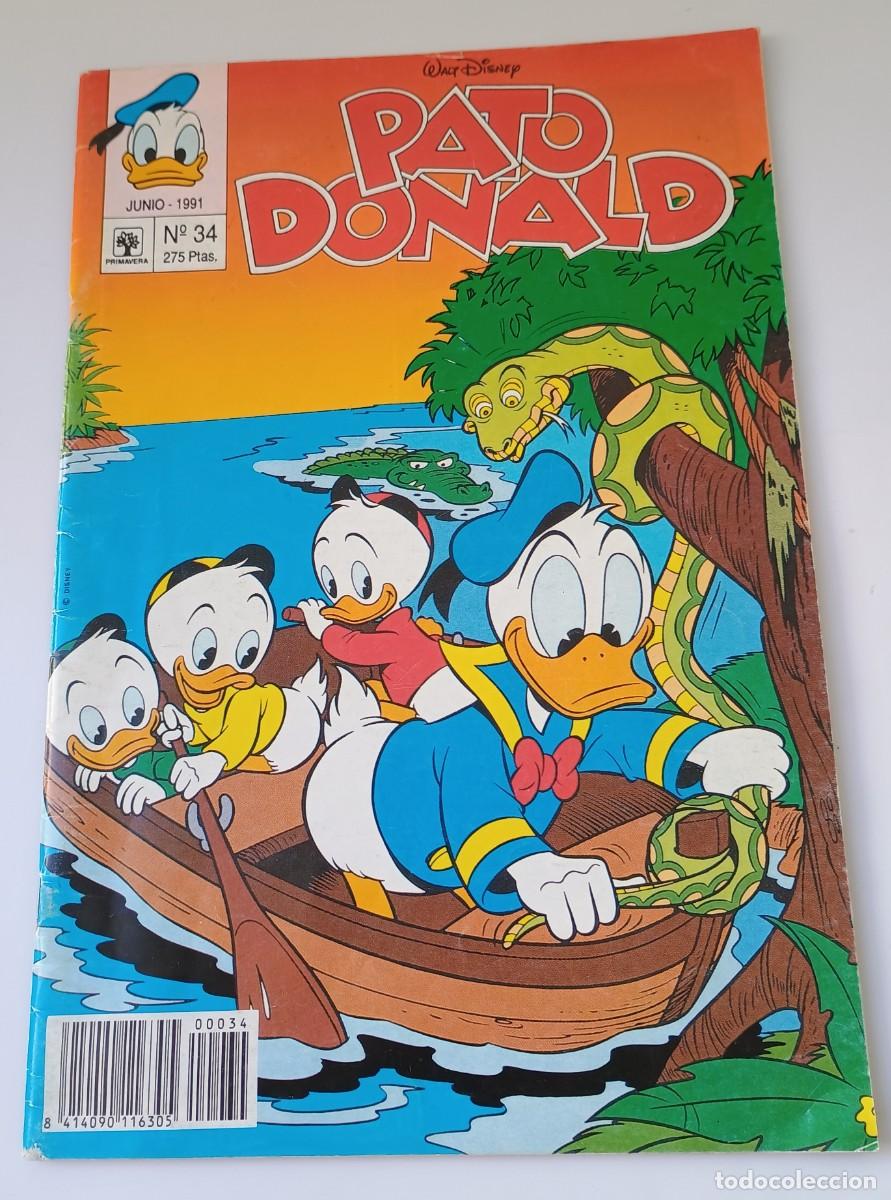 Comics : Pato Donald n&ordm; 34 junio 1991 Editorial Primavera Hab.