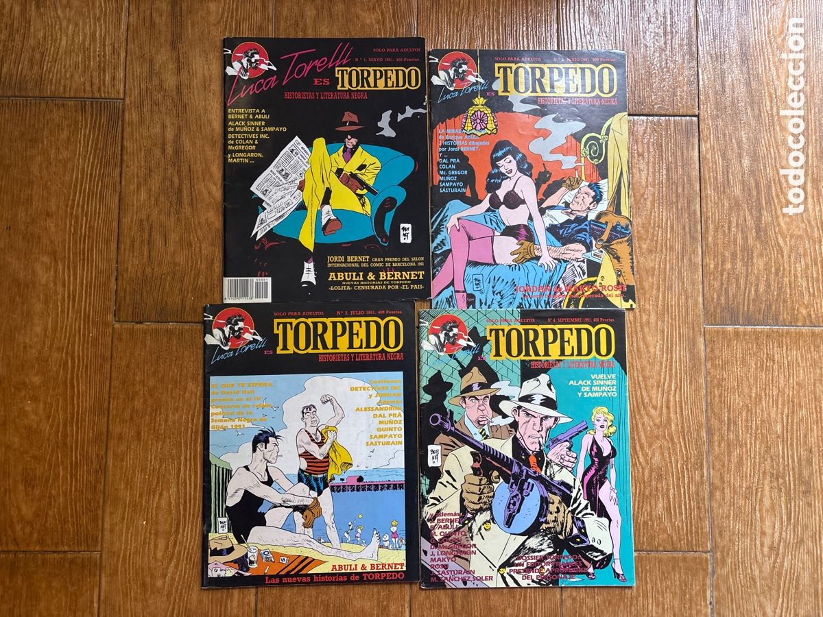 C&oacute;mics: LUCA TORELLI ES TORPEDO. 4 N&Uacute;MEROS COLECCI&Oacute;N COMPLETA EDITORIAL MAKOKI 1991