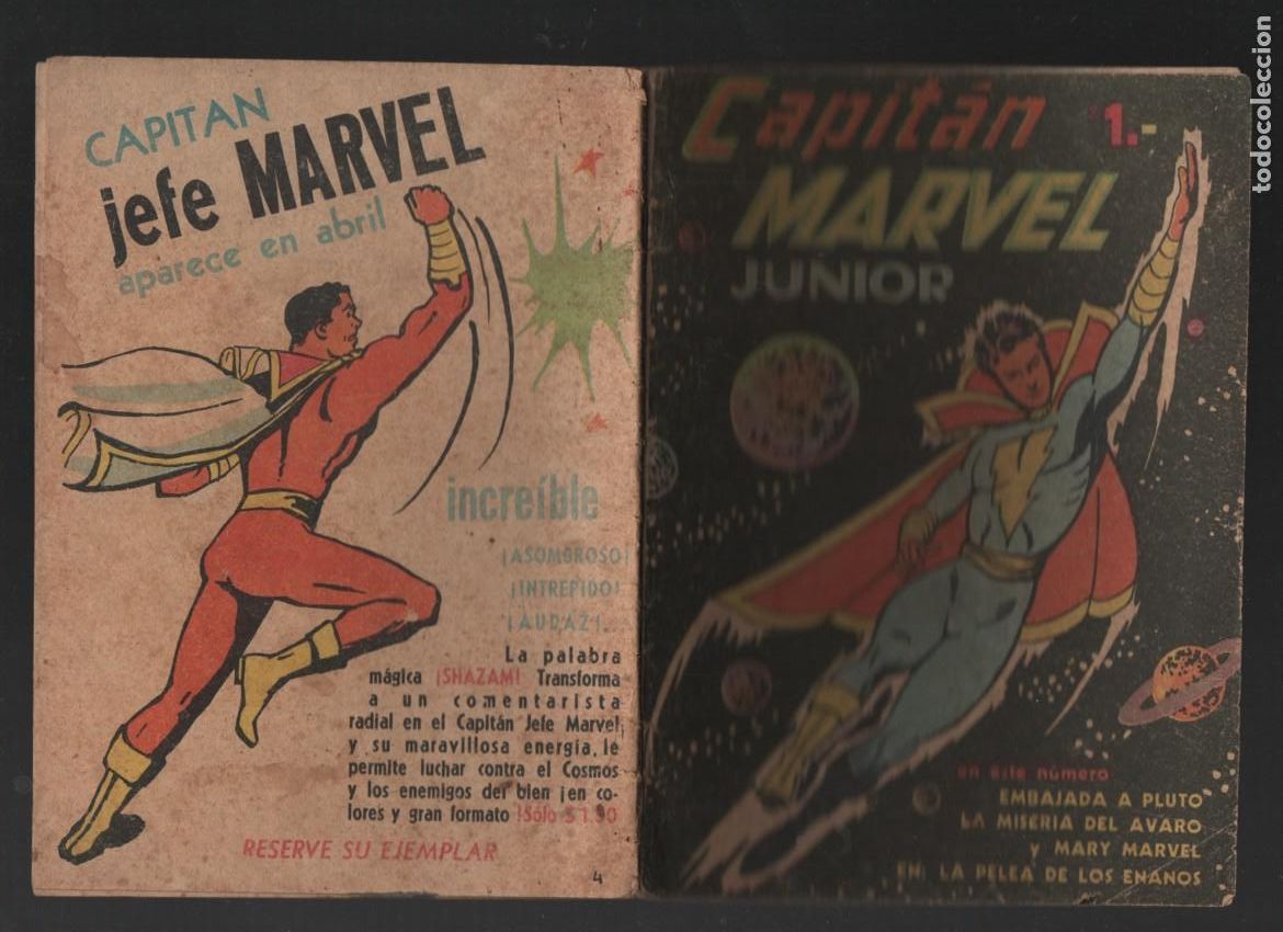 C&oacute;mics: CAPITAN MARVEL JUNIOR, N&ordm; 4. PUBLICACIONES UNIVERSALES, 1953