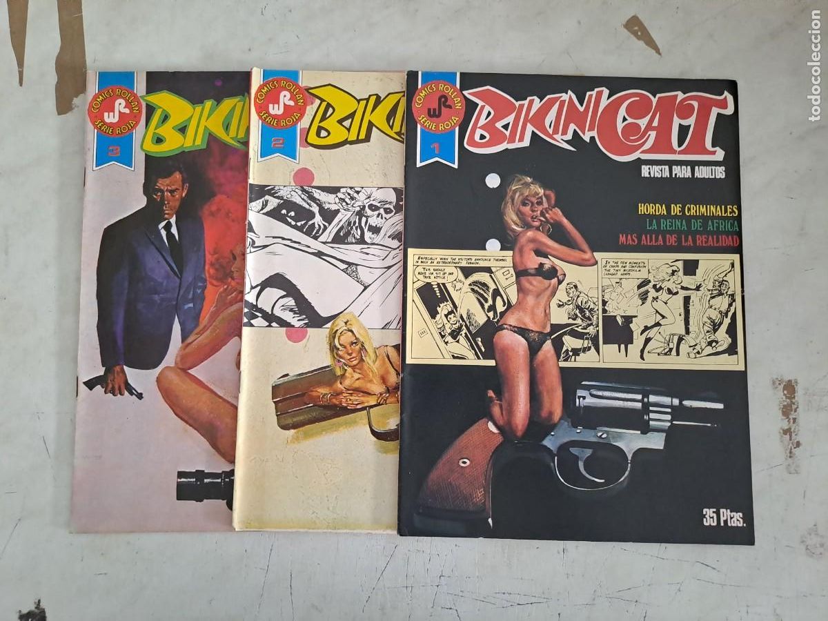 Comics : Bikini cat completa 3 n&uacute;meros, Rollan en buen estado Bolsa DA