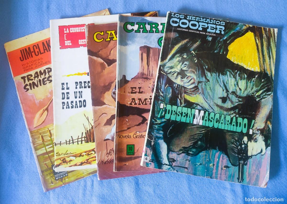 C&oacute;mics: 5 HISTORIAS GRAFICAS PARA ADULTOS DEL OESTE LOS HERMANOS COOPER CARAVANA LA CONQUISTA OESTE JIM CLAK