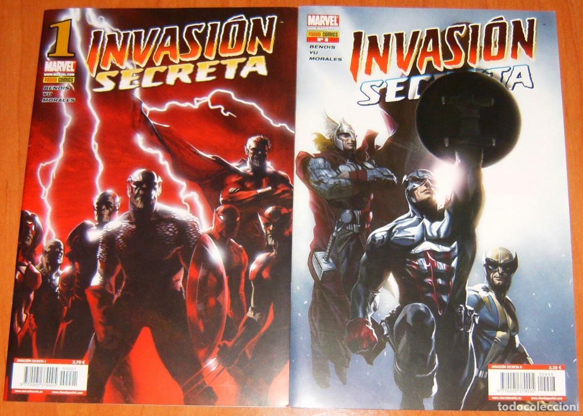 Comics : INVASION SECRETA . N&uacute;m 0 1 2 3 4 5 6 7 8 y ESPECIAL EN QUIEN CONFIAS . LOTE DE 10 COMICS . PANINI