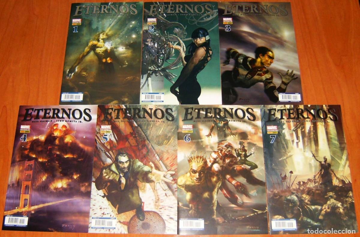C&oacute;mics: LOS ETERNOS Neil Gaiman John Romita JR. Panini 1 a 7, COMPLETA - LOS ETERNOS: MATAR A UN DIOS. TOMO