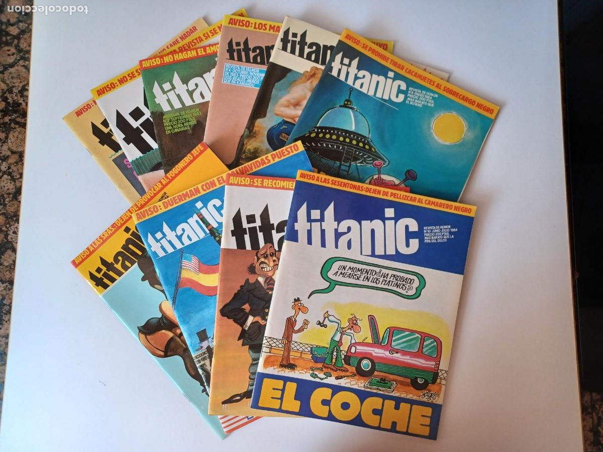 C&oacute;mics: TITANIC DEL 1 AL 10 (COMPLETA) EDICIONES EL JUEVES 1983-84
