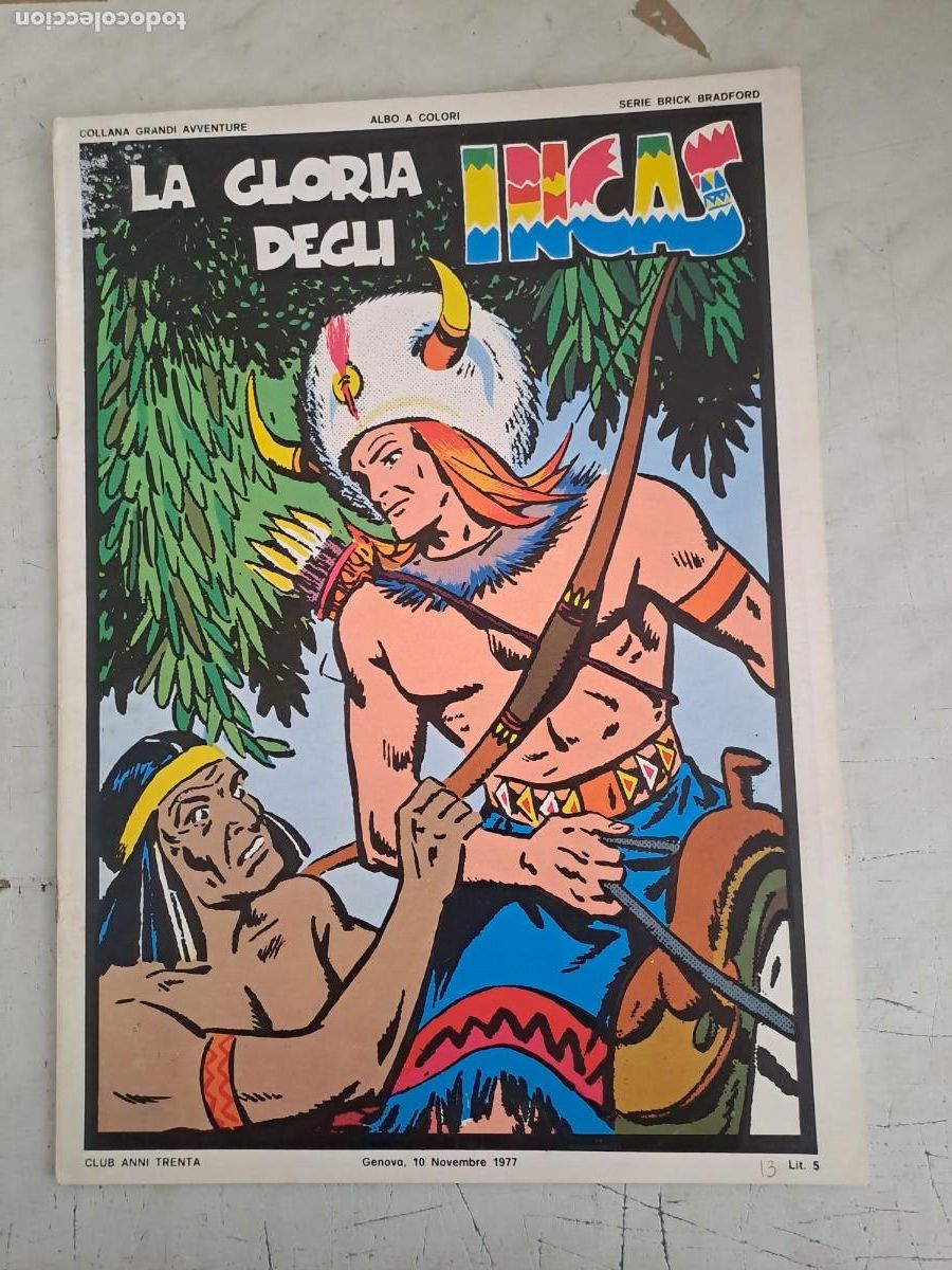 C&oacute;mics: la gloria degli Incas, serie Brick Bradford Bolsa DA
