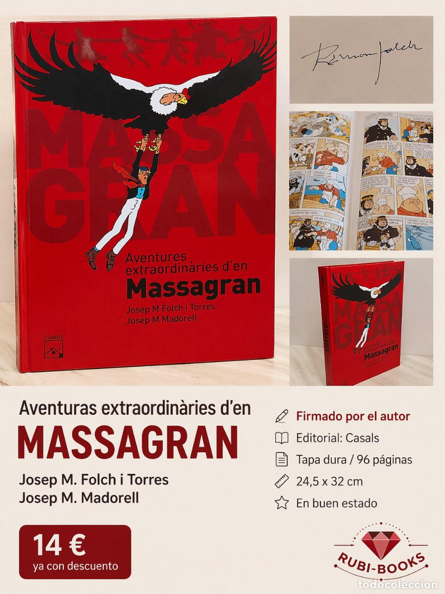C&oacute;mics: FIRMADO / AVENTURES EXTRAORDINARIES D'EN MASSAGRAN / 7&ordf; EDICI&Oacute; / FIRMADO POR RAMON FOLCH / BUENO