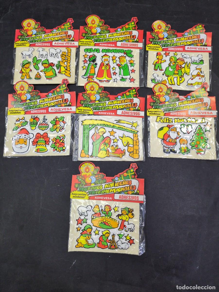 C&oacute;mics: MEGA OFERTON 7 Bolsas de PEGATINAS ADHESIVAS MOTIVOS NAVIDE&Ntilde;OS TRIDIMENSIONALES