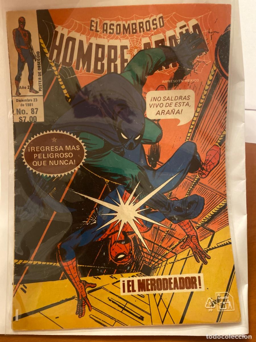 C&oacute;mics: EL ASOMBROSO HOMBRE ARA&Ntilde;A. N&Uacute;MERO 87. Novedades editorial. M&eacute;xico. 1981 .RARO. UNICO EN TC
