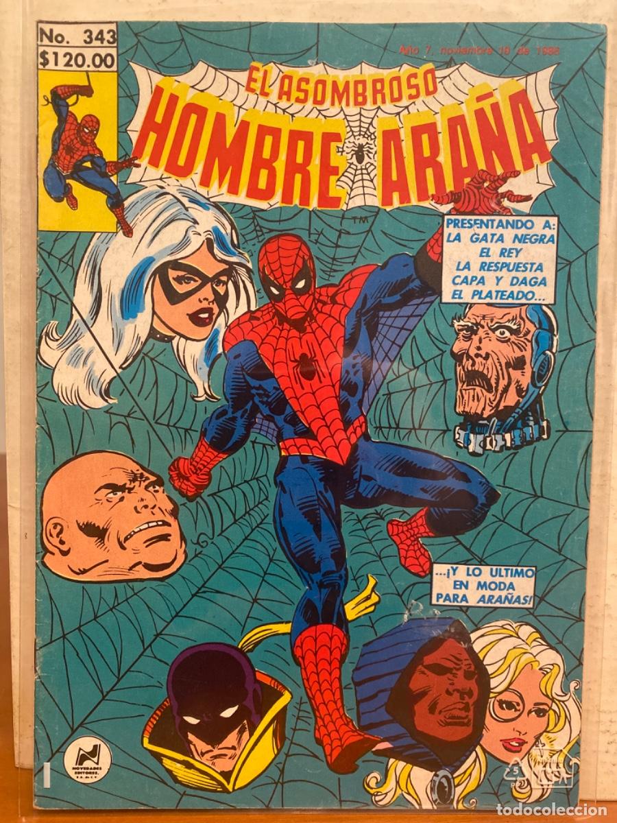 C&oacute;mics: EL ASOMBROSO HOMBRE ARA&Ntilde;A. N&Uacute;MERO 343. Novedades. Ed. M&eacute;xico. 1986. DIFICIL. COLECCIONISMO MARVEL