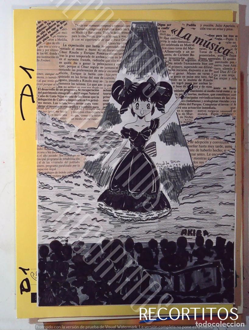 C&oacute;mics: dibujo original collage mangaanime legendary idol eriko idol densetsu vintage 90s