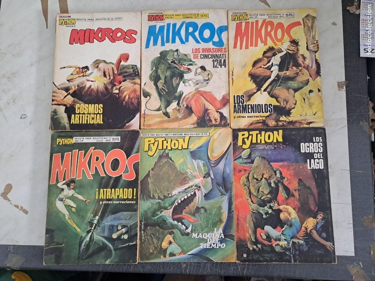 C&oacute;mics: Lote de 10 comics variados, aventuras del FBI y Python lote 9