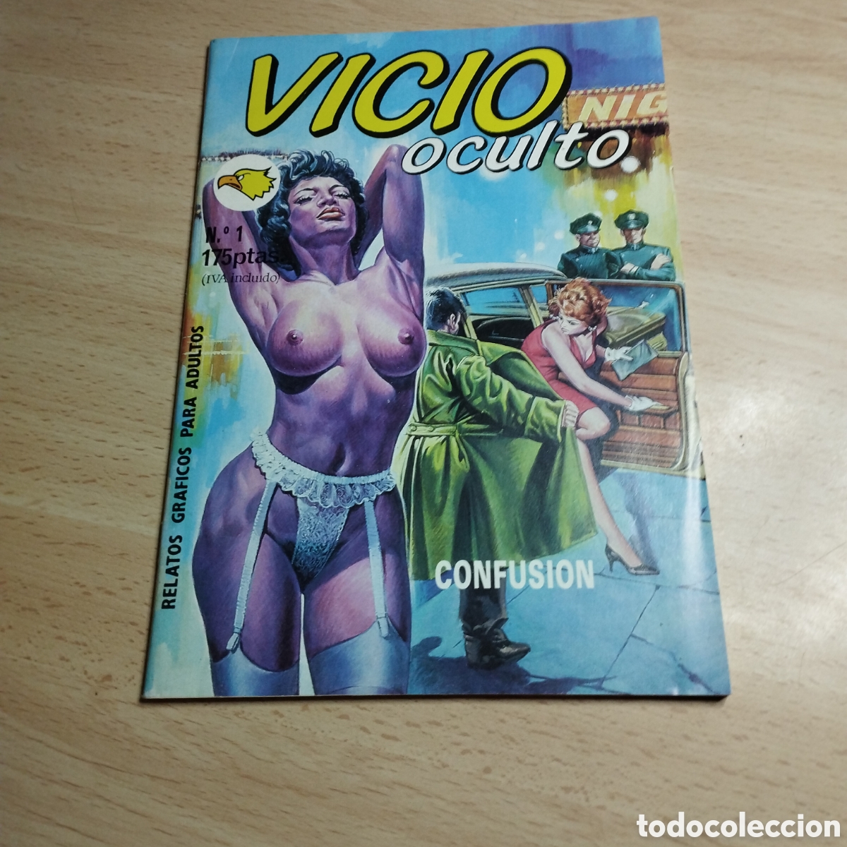 C&oacute;mics: Vicio oculto. Relatos gr&aacute;ficos para adultos. Confusi&oacute;n N⁰1. 1991. Editorial Astri