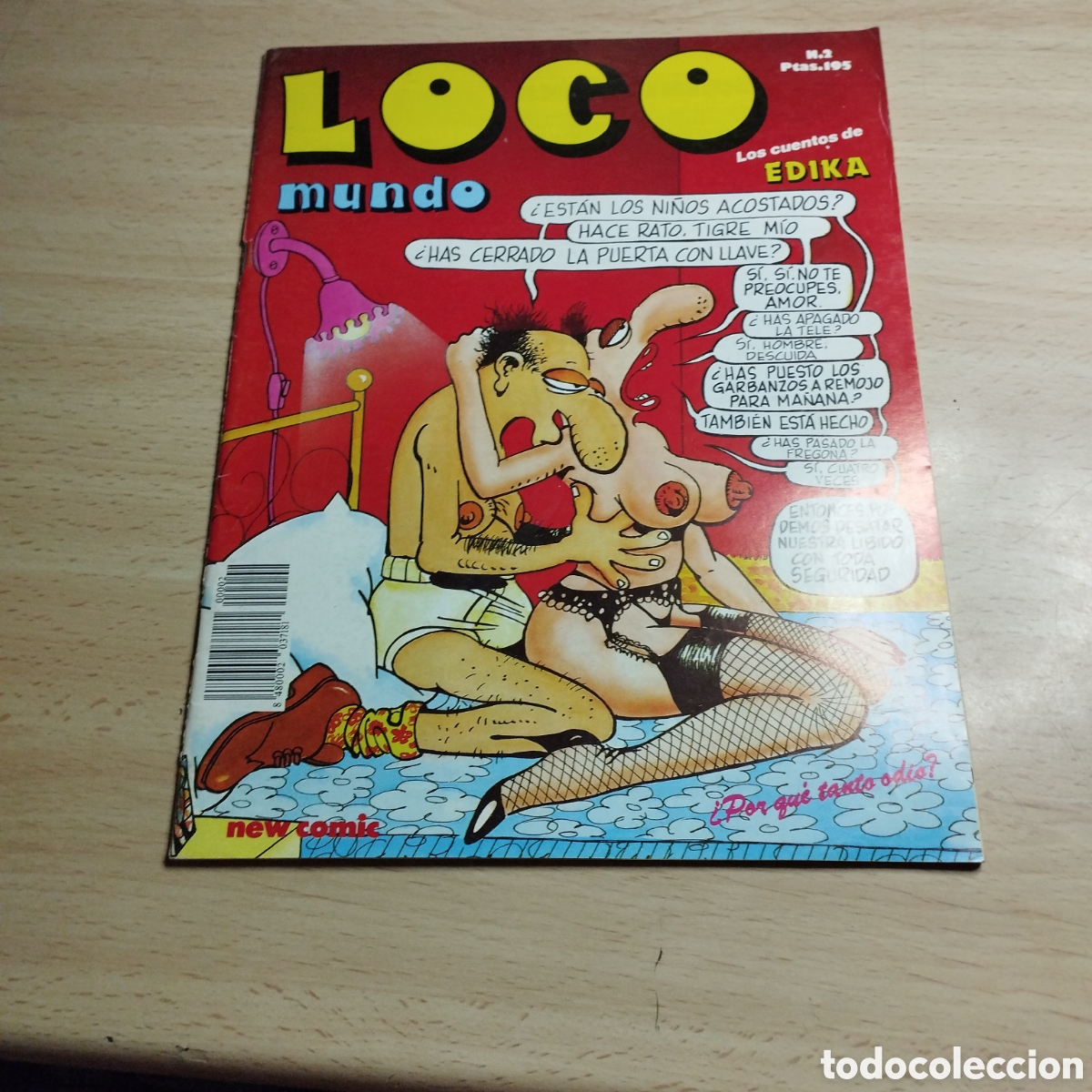 Comics : Loco mundo. N⁰2. New Comic. Er&oacute;tico. 1992.