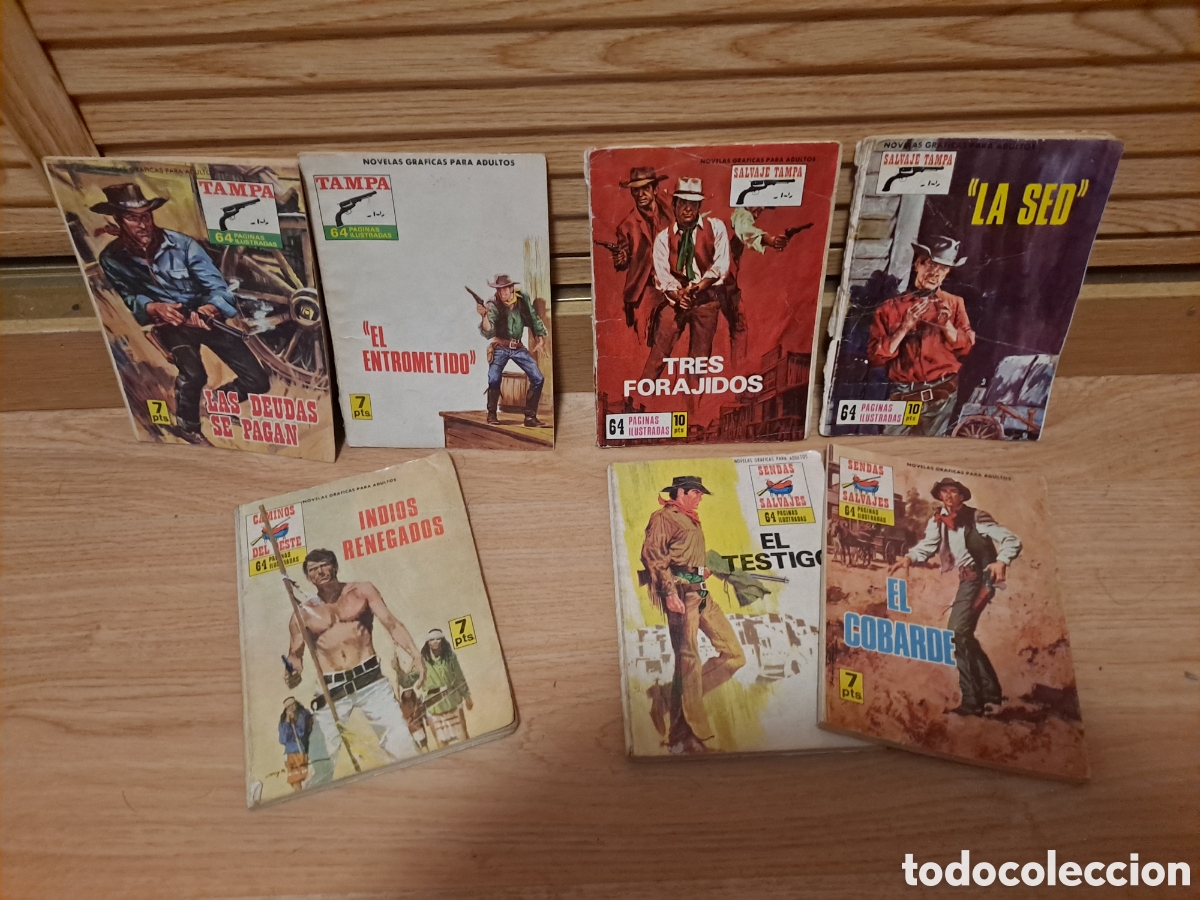 Fumetti: Lote de 7 c&oacute;mics antiguos del Oeste del Oeste