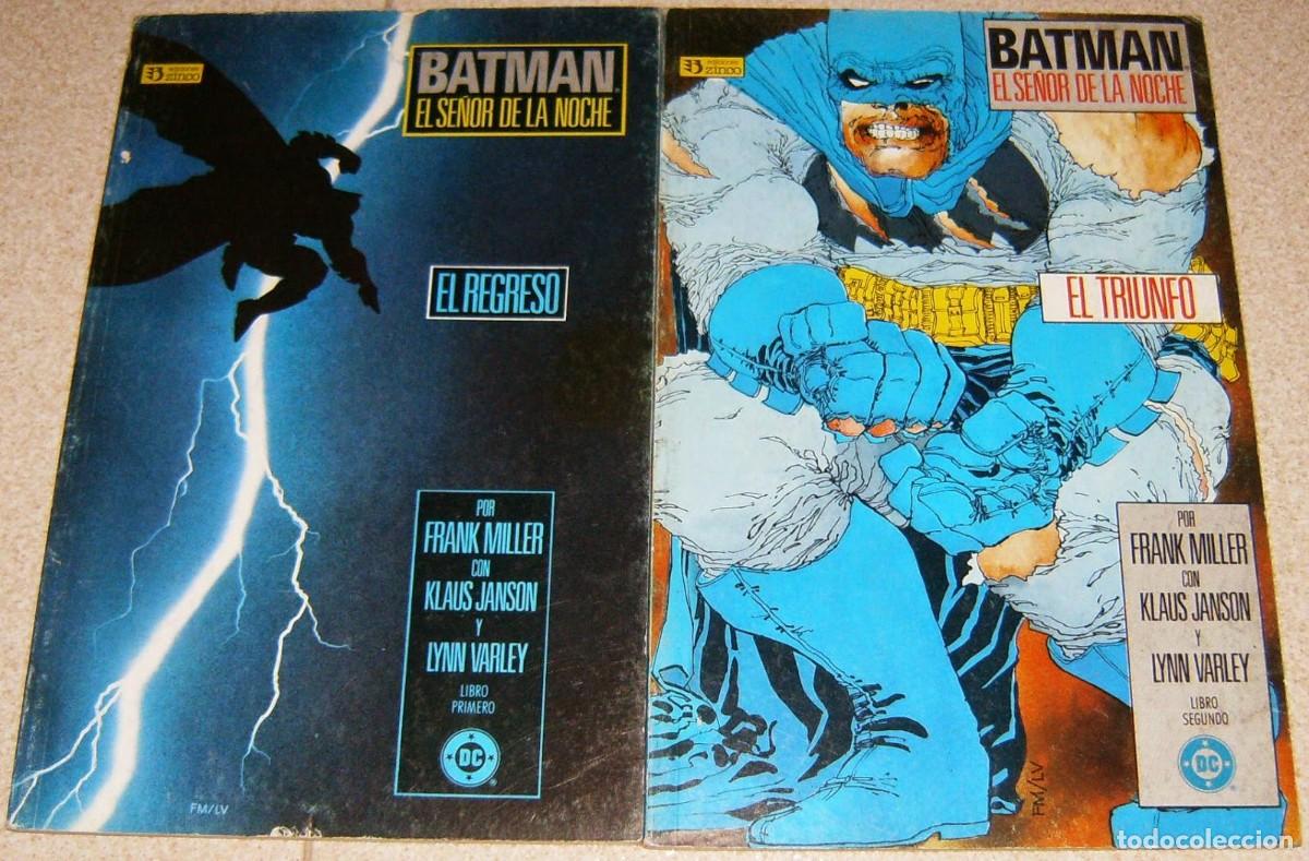 C&oacute;mics: BATMAN EL SE&Ntilde;OR DE LA NOCHE (Por Frank Miller) Zinco 1 y 2 PRESTIGE. LOTE