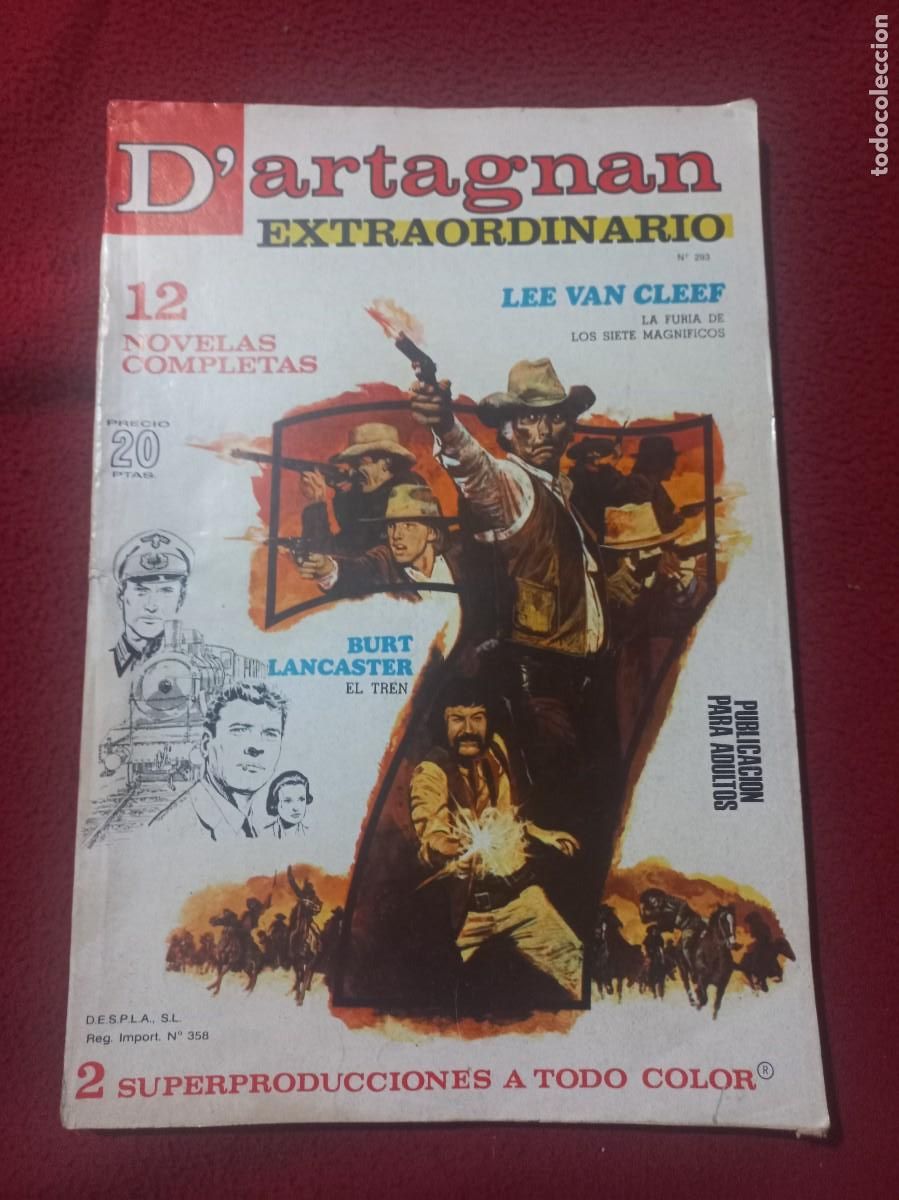 C&oacute;mics: D&acute;ARTAGNAN 293 - EXTRAORDINARIO 12 NOVELAS COMPLETAS - ED. DESPLA S.L. - COMIC ARGENTINO