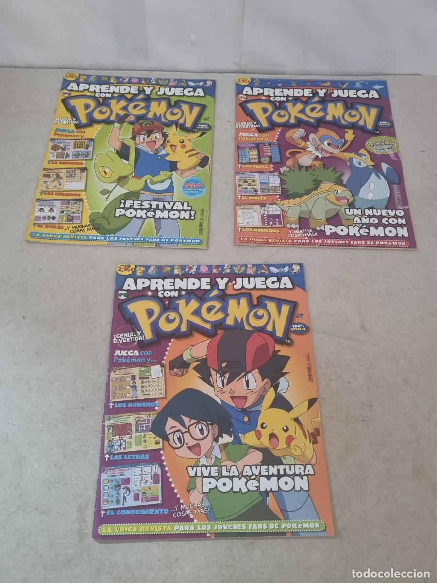 Comics: Lote de 3 revistas aprende y juega con Pokemon