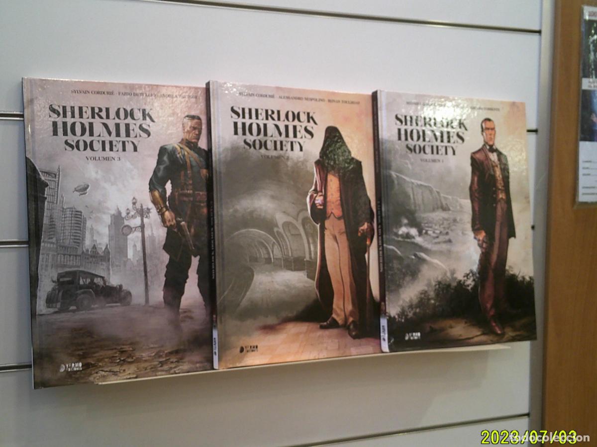 C&oacute;mics: SHERLOCK HOLMES SOCIETY 3 TOMOS TAPA DURA VOLUMEN 1-2 Y 3 - YERMO OFERTA (ANTES 72&euro;)