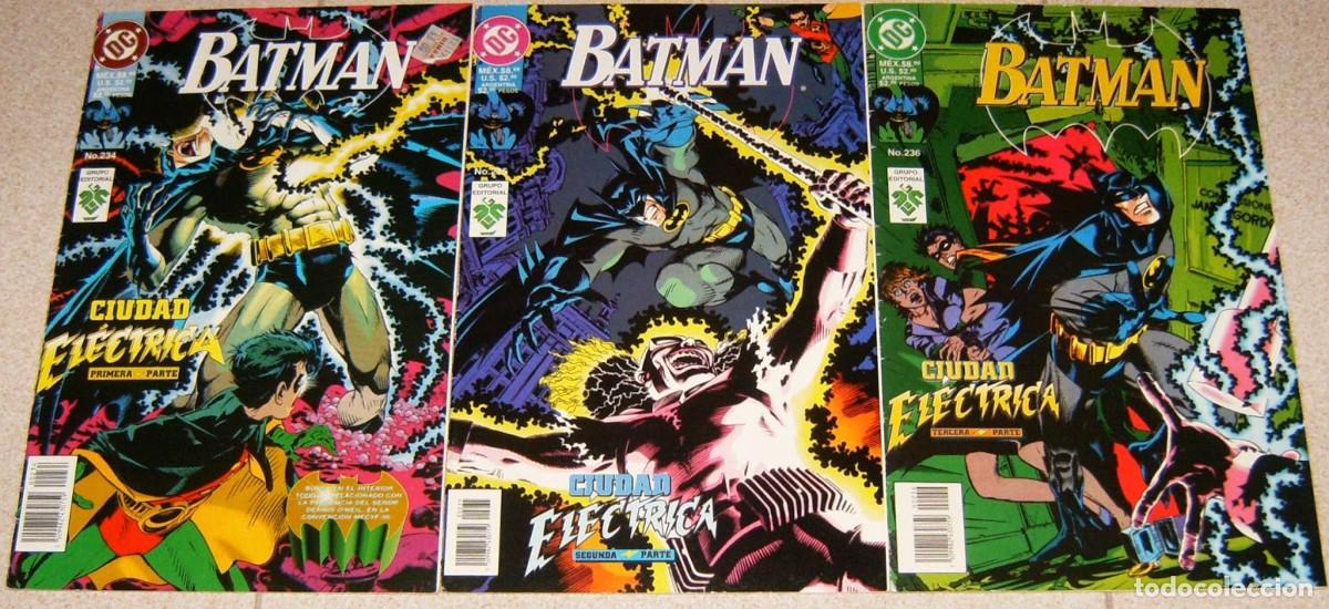 C&oacute;mics: BATMAN &rdquo;CIUDAD ELECTRICA&rdquo; Saga COMPLETA. Vid N&ordm;s 234 a 236 LOTE