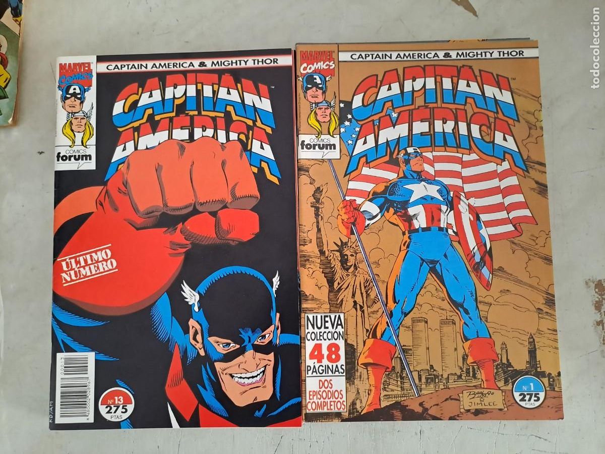 C&oacute;mics: Capit&aacute;n America completa 13 n&uacute;meros, F&oacute;rum en muy buen estado Bolsa DA