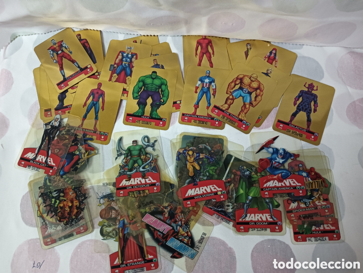 C&oacute;mics: Lote 65 Lamincard Marvel. .