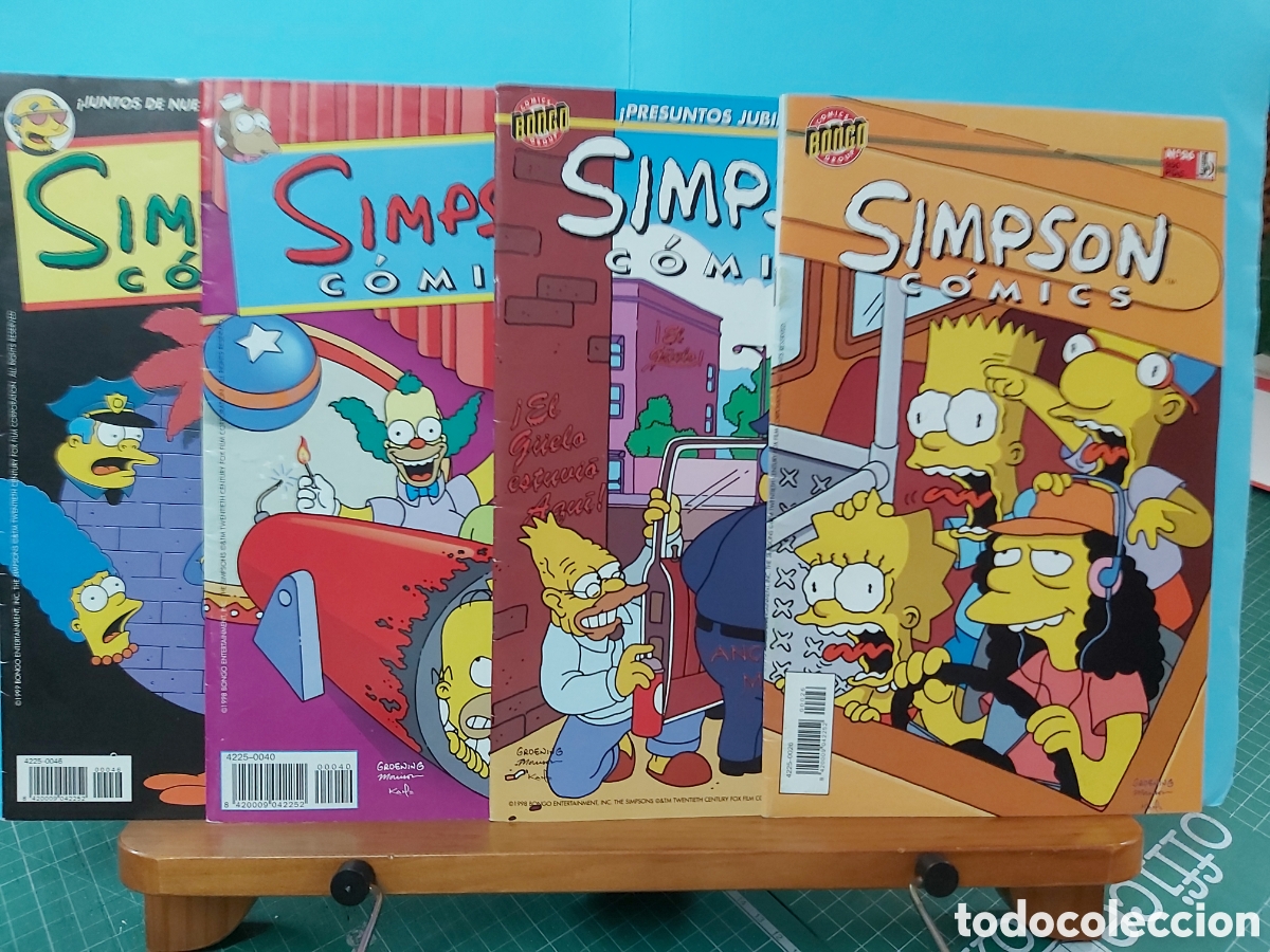 C&oacute;mics: * COMICS DE LOS SIMPSON * SERIE TELEVISI&Oacute;N * N&ordm; 26, 37, 40, 46, * ED. C&Oacute;MIC BONGO 1996 *