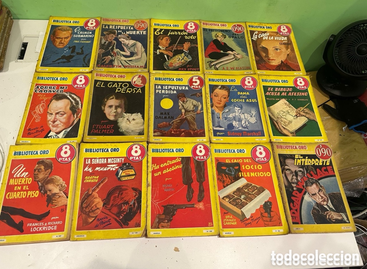 C&oacute;mics: Lote de 124 Novelas Polic&iacute;acas Biblioteca Oro - Editorial Molino - A&ntilde;os 40-50.