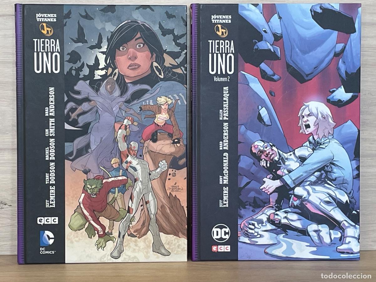 C&oacute;mics: J&oacute;venes Titanes: Tierra / Completo 2 vol&uacute;menes / Jeff Lemire, Terry Dodson, Rachel Dodson, Cam Smith