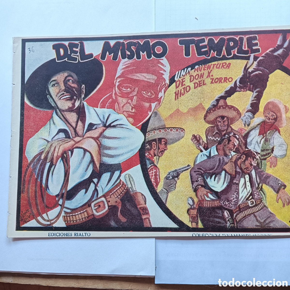 C&oacute;mics: COLECCI&Oacute;N DIAMANTE NEGRO N&Uacute;M 36 EDI. RIALTO ORIGINAL